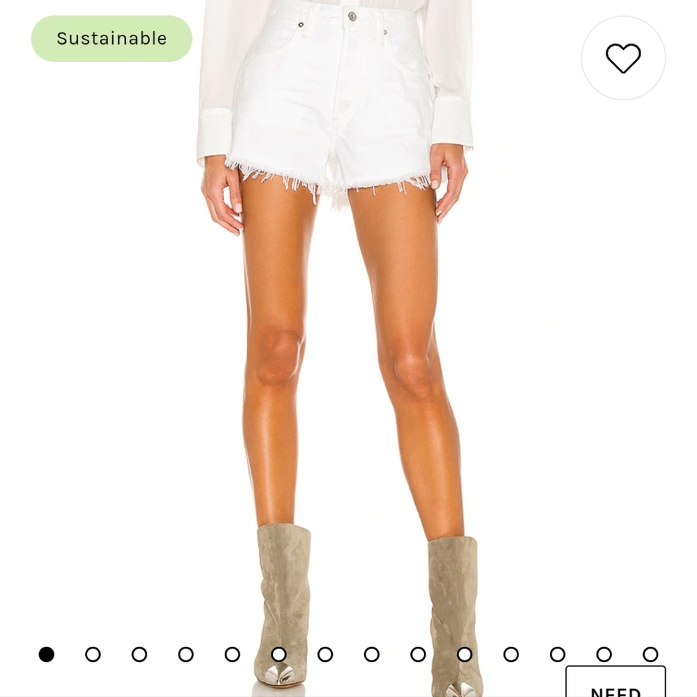 Citizens of Humanity Annabelle Cut Off Shorts in Distressed White Size 29